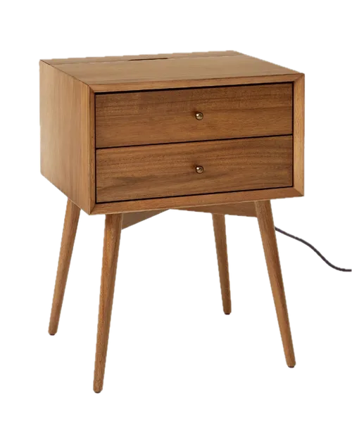 Mid Century Acorn Nightstand