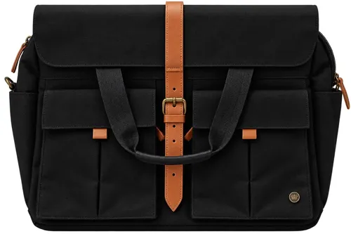 Black Canvas Messenger / Briefcase Bag