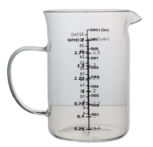 Clear Glass Beaker Measuring Cup