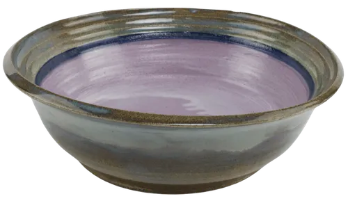Blue & Purple Pottery Serving Bowl