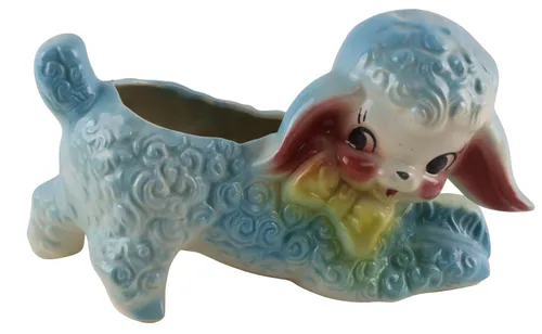 Vintage Blue Lamb Planter