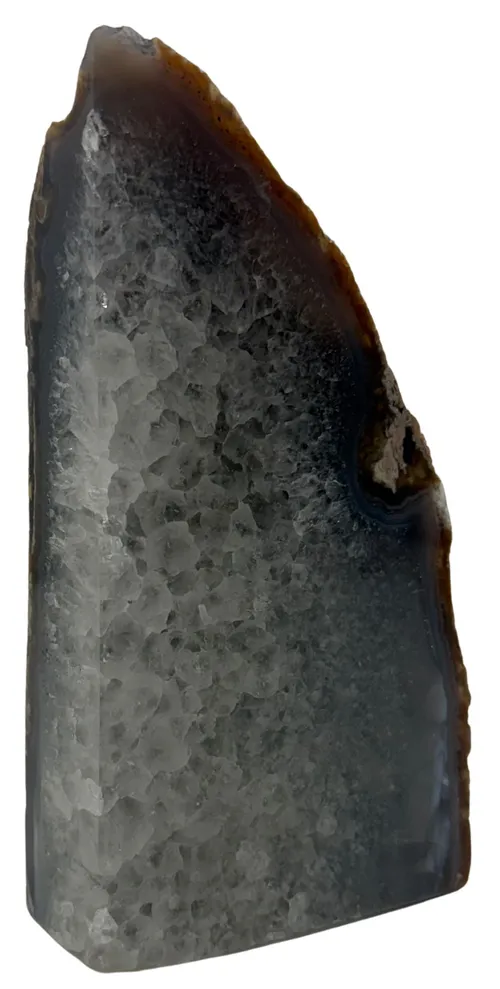 Polished Natural Grey Agate Geode