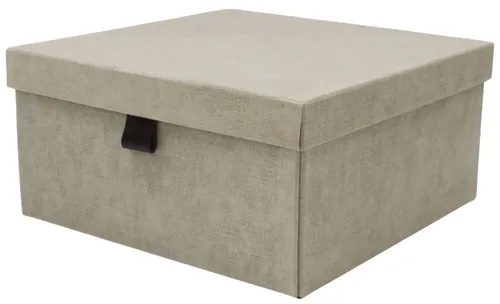 Natural Beige Document Storage Box - Large