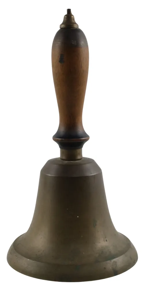 Antique Brass & Wood School Bell