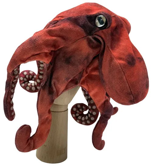 Red Octopus Plush Hand Puppet