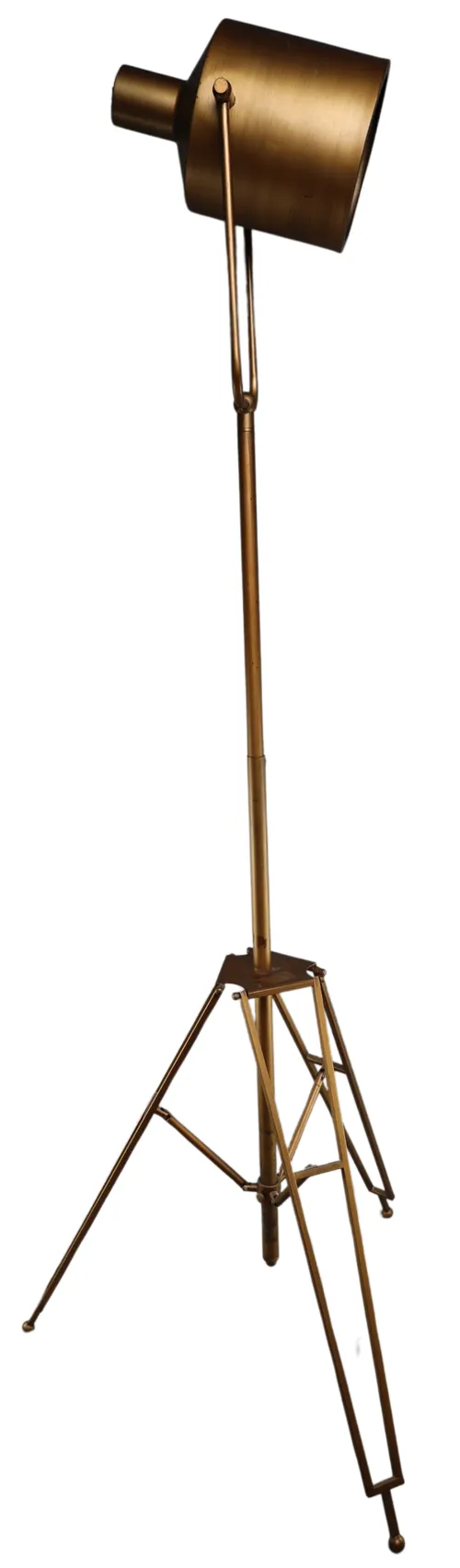 Copper Metal Tripod Studio Floor Lamp