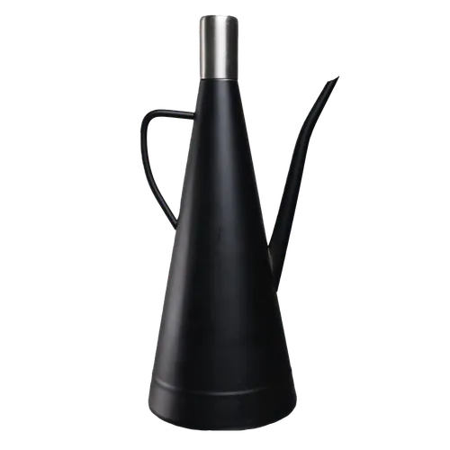 Slim Black Metal Oil Cruet