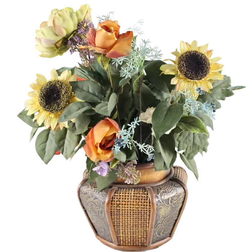 Artificial Auburn Floral Bouquet 