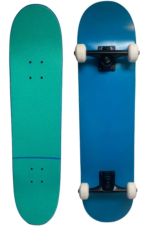 Light Blue Skateboard With Teal Grip Tape