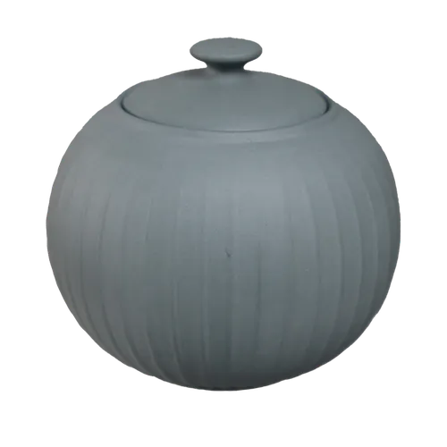 Matte Seal Grey Sugar Bowl With Lid