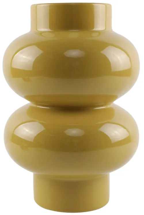 Yellow Ceramic Double Vase