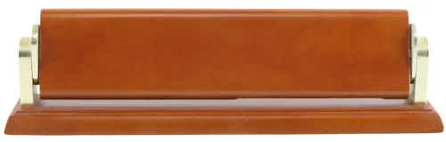 Wood & Gold Business Card Holder & Desk Nameplate