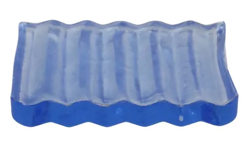 Blue Rippled Glass Coaster