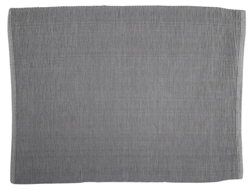 Grey Ribbed Rectangular Placemat