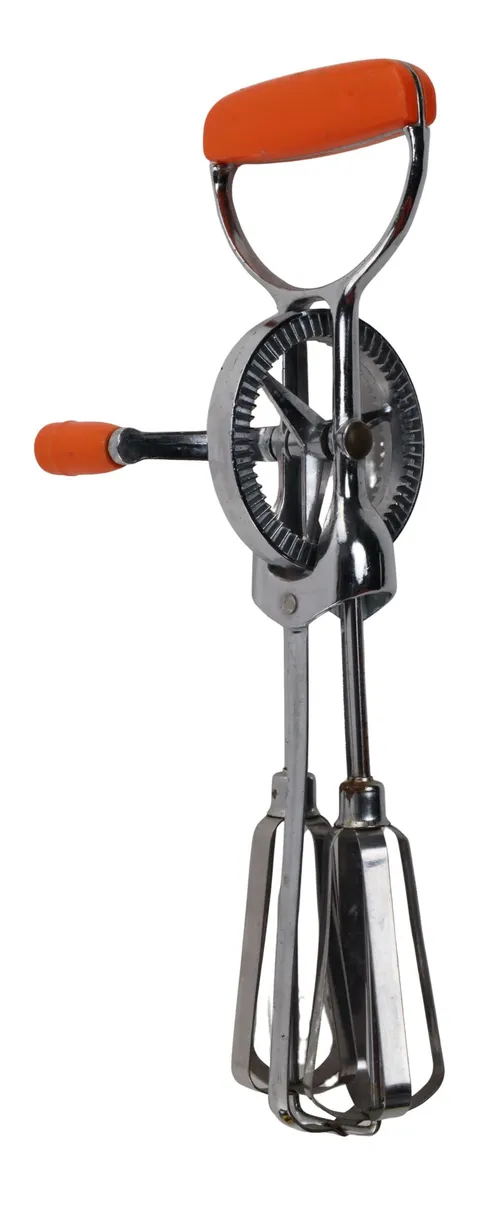 Vintage Hand Mixer With Orange Handle