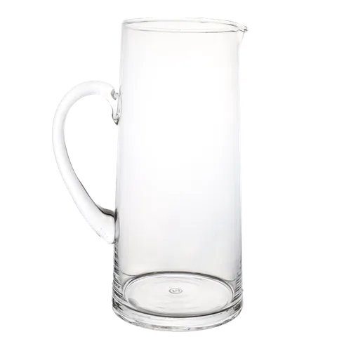 Clear Glass Modern Handled Pitcher