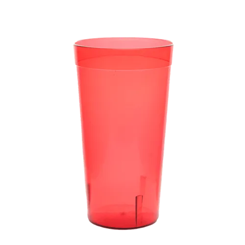 Red Acrylic Tumbler Glass With Pitted Effect