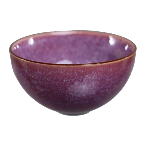 Purple Speckled Glazed Ceramic Small Bowl
