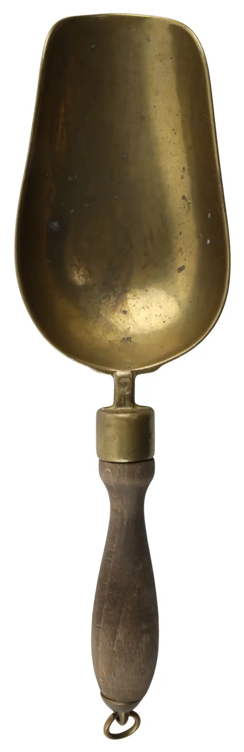 Brass & Wood Scoop