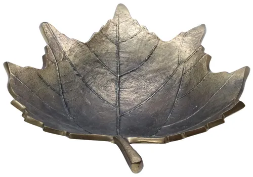 Gold Leaf Metal Bowl
