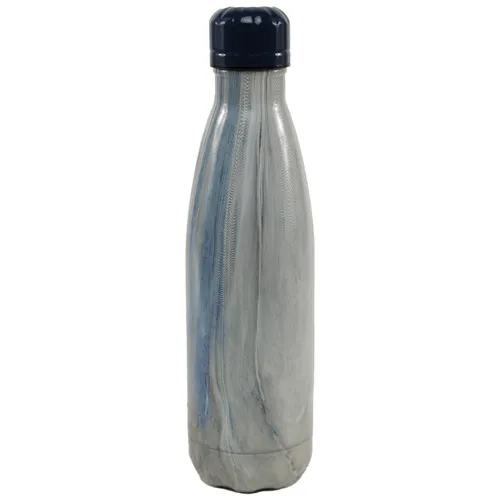 Blue & Grey Swirl Metal Water Bottle