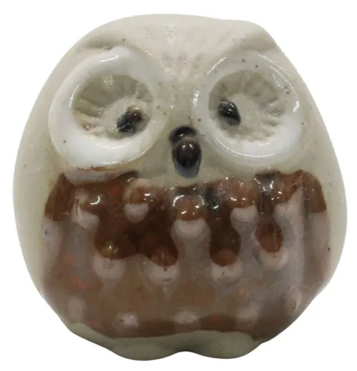 Stoneware Painted Owl - D