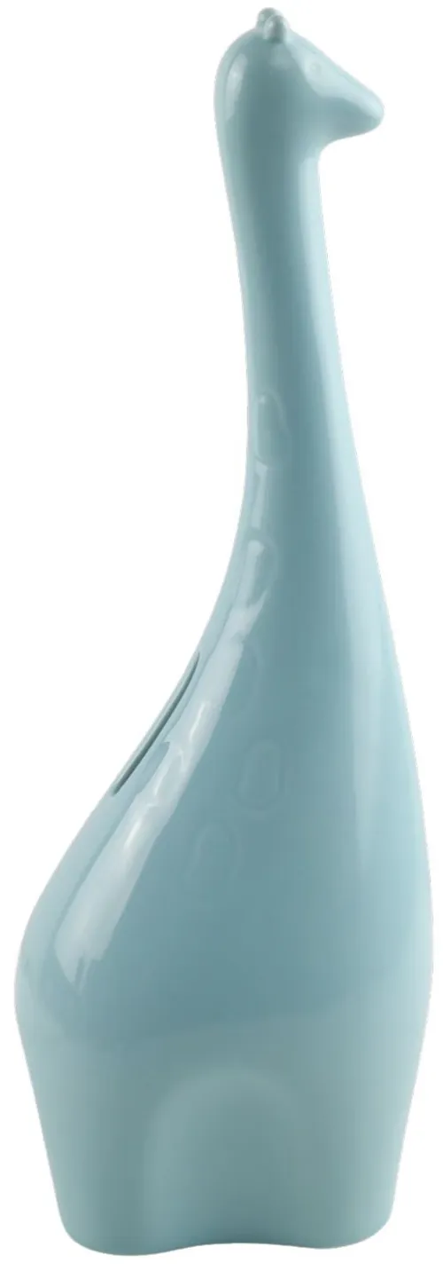 Light Blue Ceramic Giraffe Bank