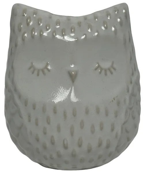 White Ceramic Owl Bank