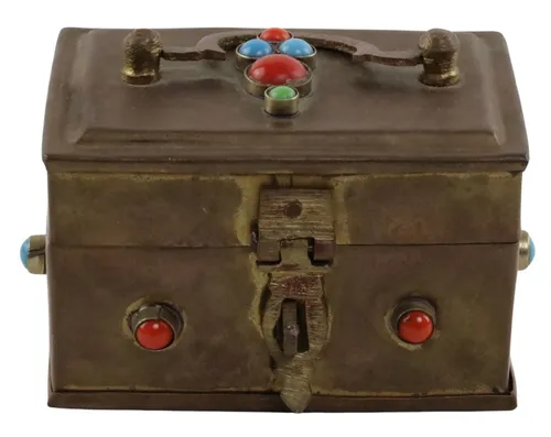 Jewelled Brass Decorative Box