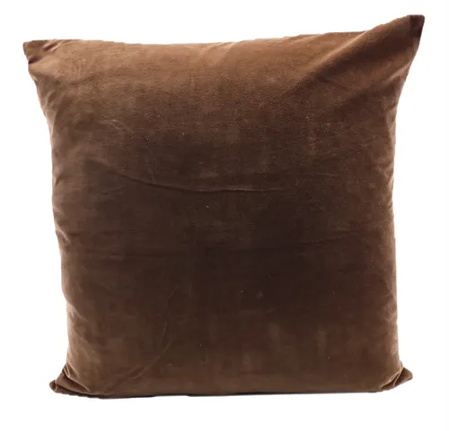 Chocolate Brown Velvet Throw Pillow