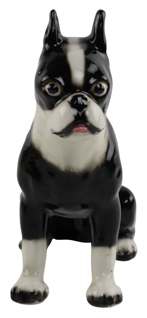 Black & White Ceramic Boxer Dog