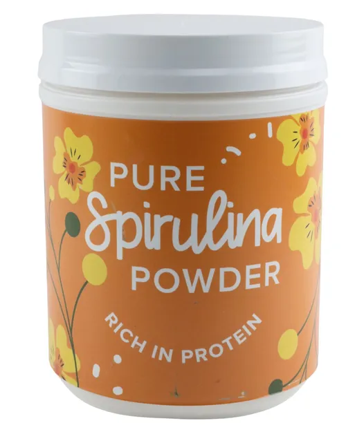 Generic Pure Spirulina Powder Orange Container