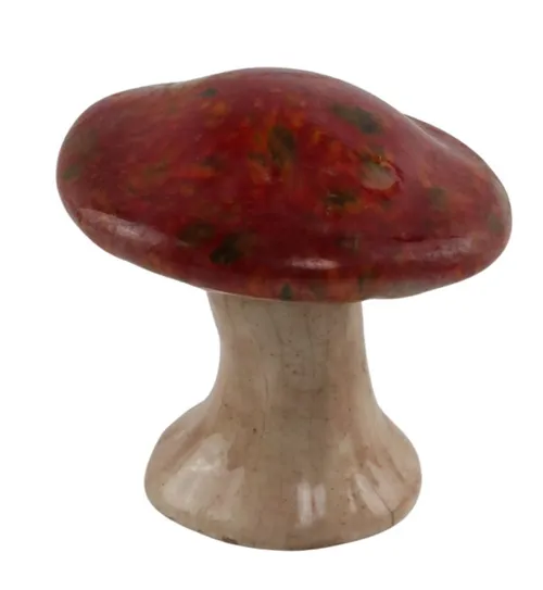 Red Cap Ceramic Mushroom