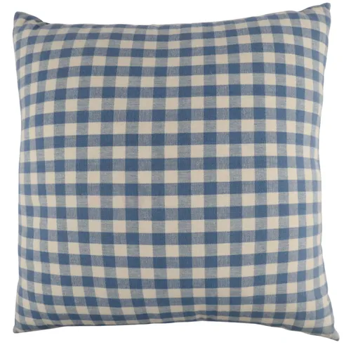 Light Blue & White Checkered Throw Pillow