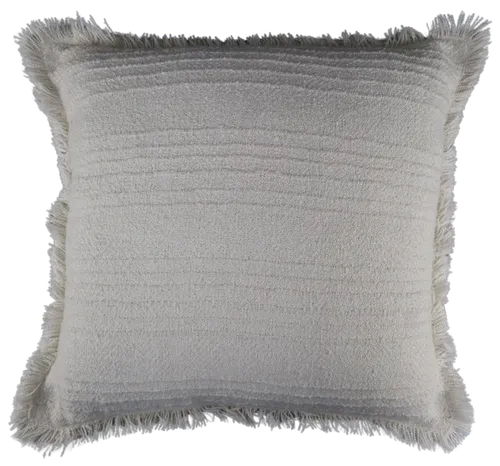 Cream Throw Pillow With Fringe