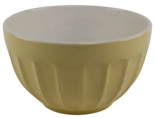 Pale Yellow Ceramic Mixing Bowl