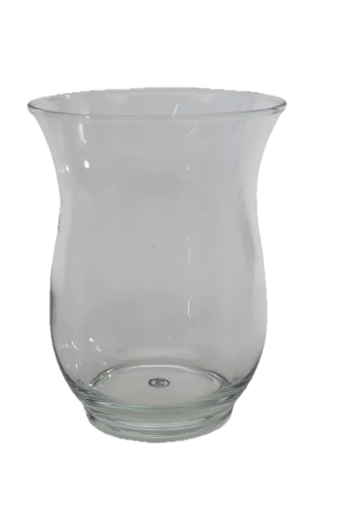 Wide Mouth Clear Glass Vase