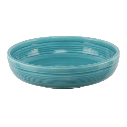 Turquoise Blue Ceramic Low Profile Small Bowl