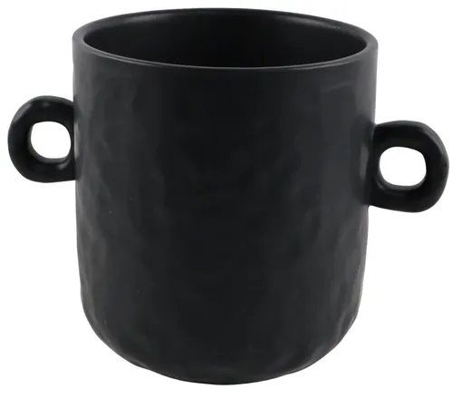 Matte Black Ceramic Ice Bucket