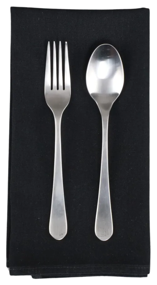 Solid Black Restaurant Napkin
