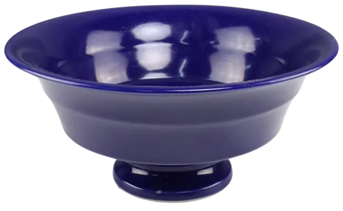 Blue Pedestal Ceramic Serving Bowl