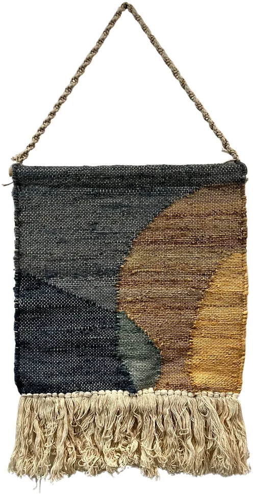 Blue & Brown Geometric Wall Hanging