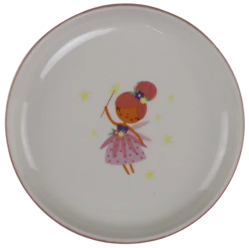 White Kids Fairy Princess Plate