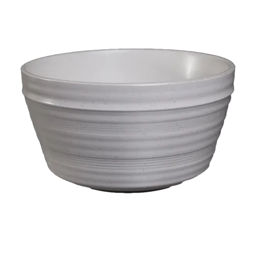 White Record Groove Serving Bowl