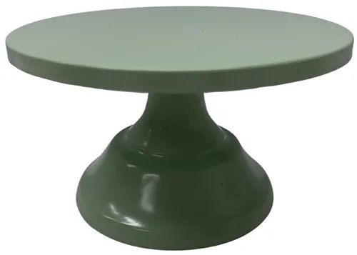 Light Mint Green Metal Dessert Stand - Small