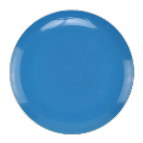 Tennis Court Blue With White Rim Dinner Plate