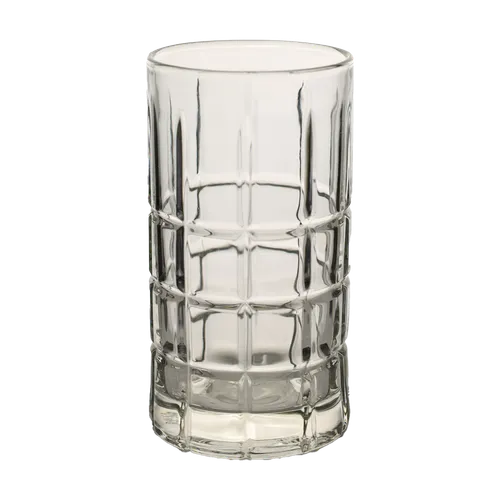 Clear Cut Crystal High Ball Drinking Glass
