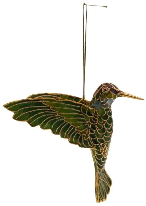 Enamel & Copper Hanging Hummingbird