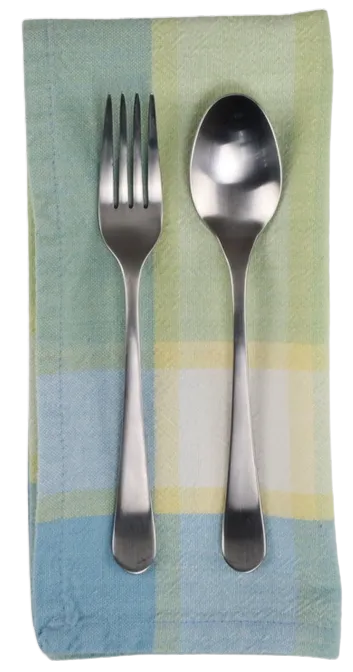 Pale Pastel Yellow & Blue Check Napkin