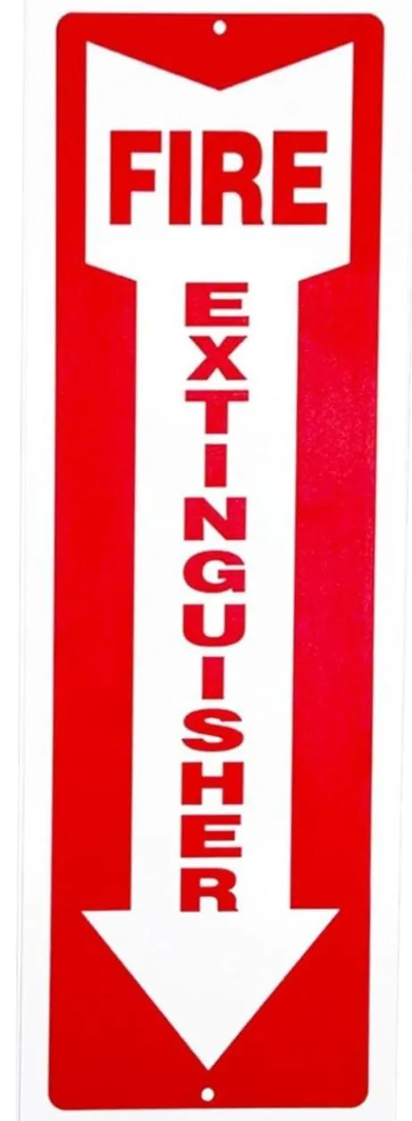Fire Extinguisher Sign On Styrene